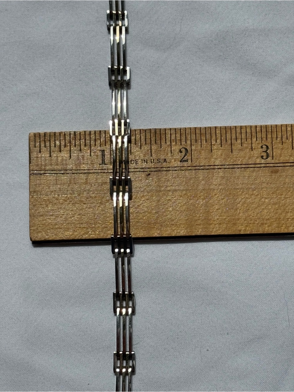 Estate Jewelry Bar Link Bracelet .925 Sterling Silver Italy 7.25” Long Unisex - Picture 8 of 14